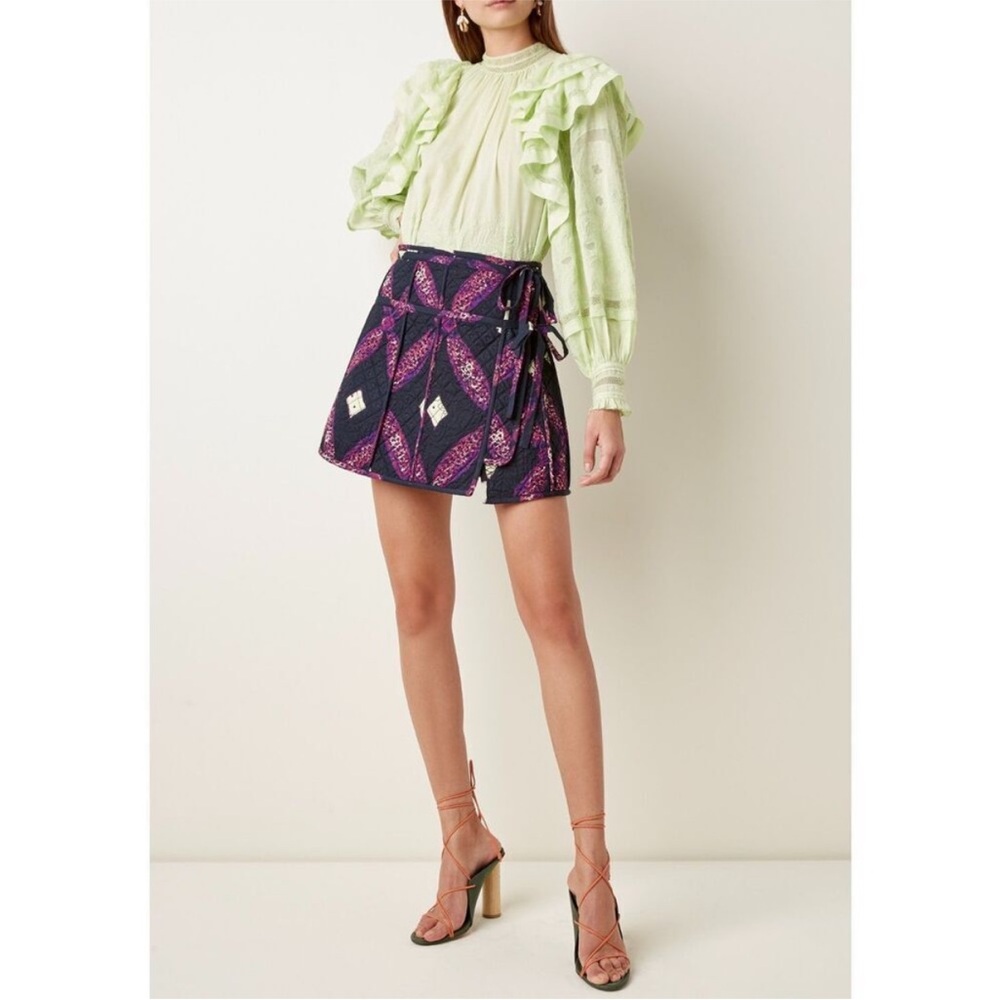 Ulla Johnson Annetta Ruffle Blouse in Pistachio in Size 4 EUC - Picture 7 of 15